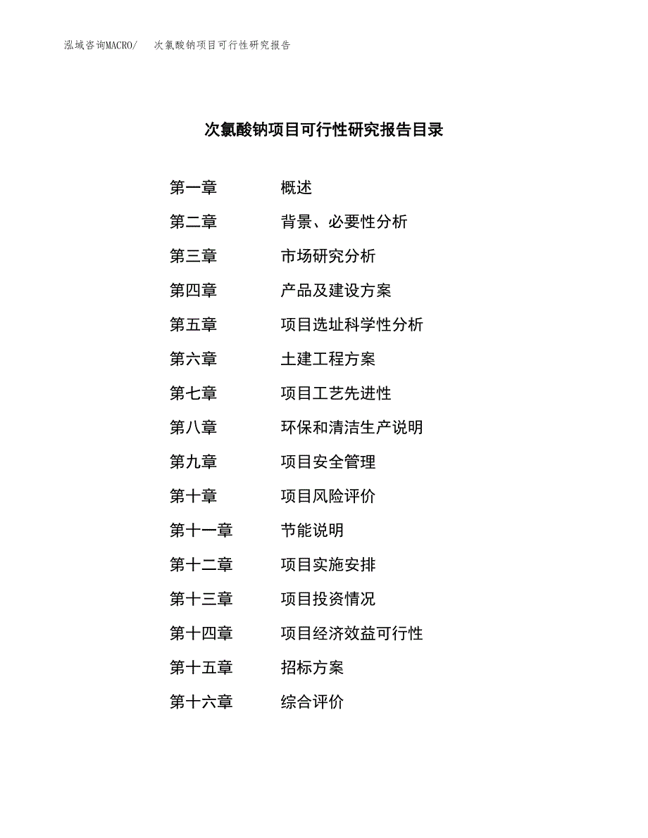 次氯酸钠项目可行性研究报告（总投资6000万元）（21亩）_第2页