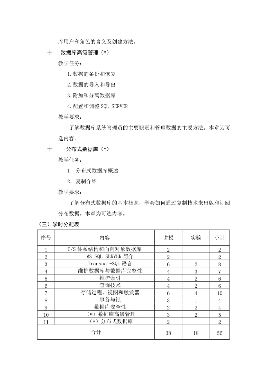 0304014高级数据库技术课程教学大纲(3818)_第4页