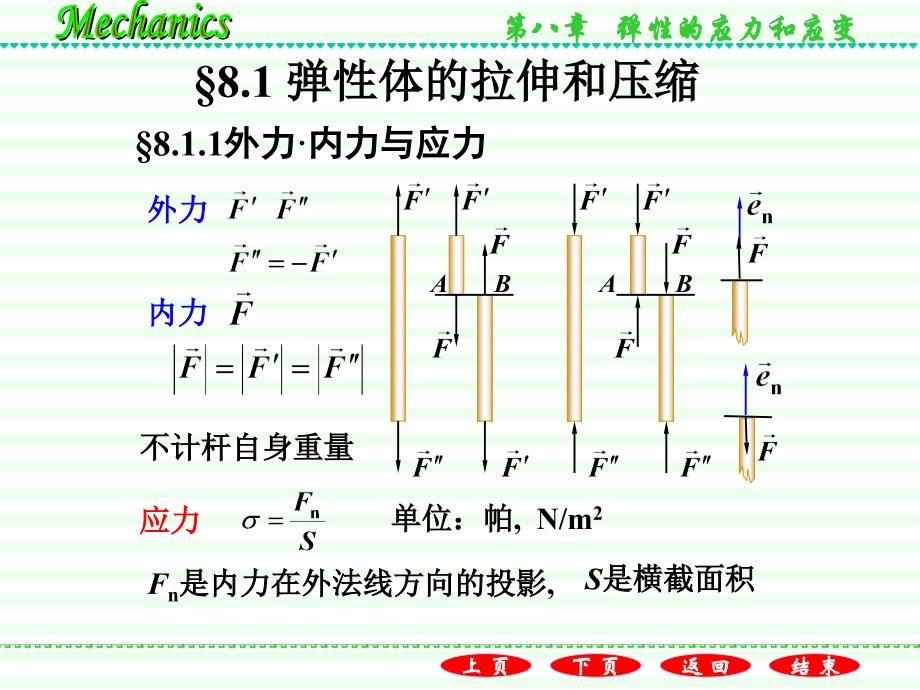 普通物理学教程力学教学课件作者第二版电子教案漆安慎-发印后修改版8.1弹性体的拉伸与压缩_第3页