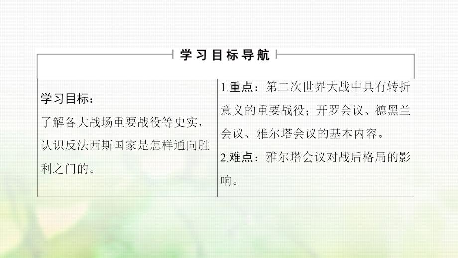 2017_2018学年高中历史专题3第二次世界大战4世界反法西斯战争的转折课件人民版选修_第2页