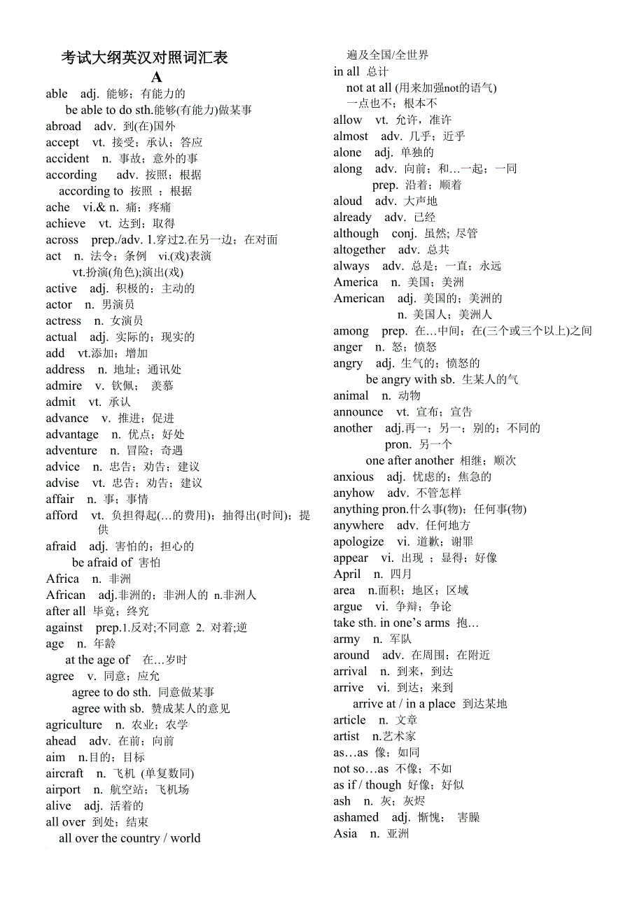 2018北京高考英语词汇.doc_第1页