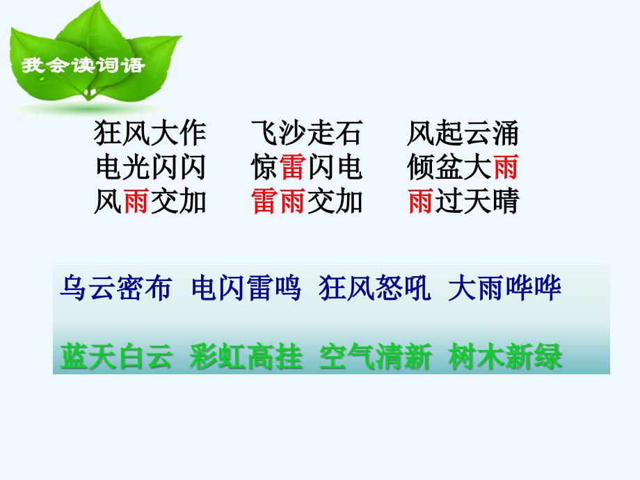 语文人教版二年级下册《雷雨》第二课时_第1页