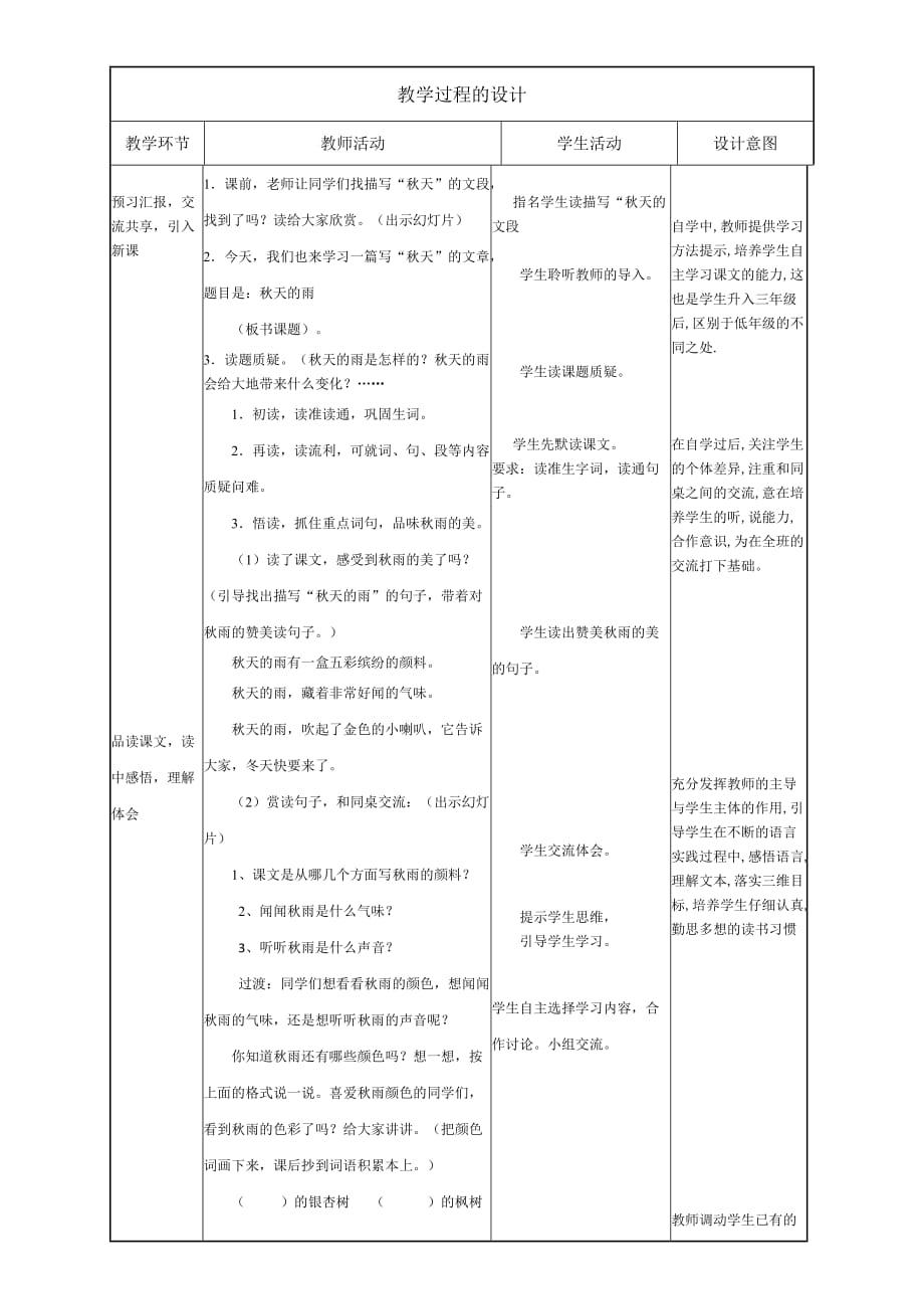 语文人教版三年级上册《秋天的雨》马晓英_第2页