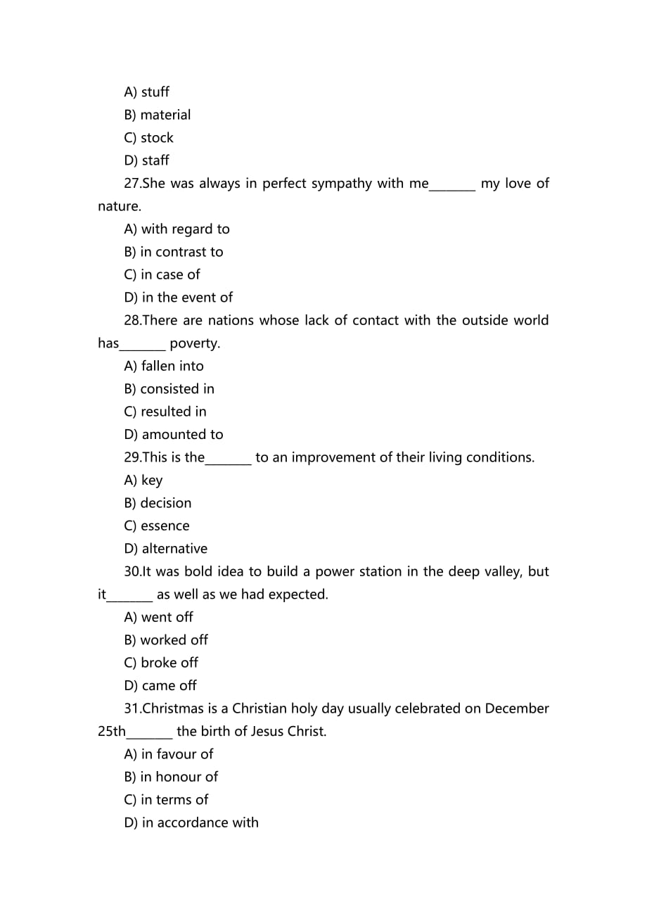 2016考博英语词汇语法选择题练习(2).doc_第2页