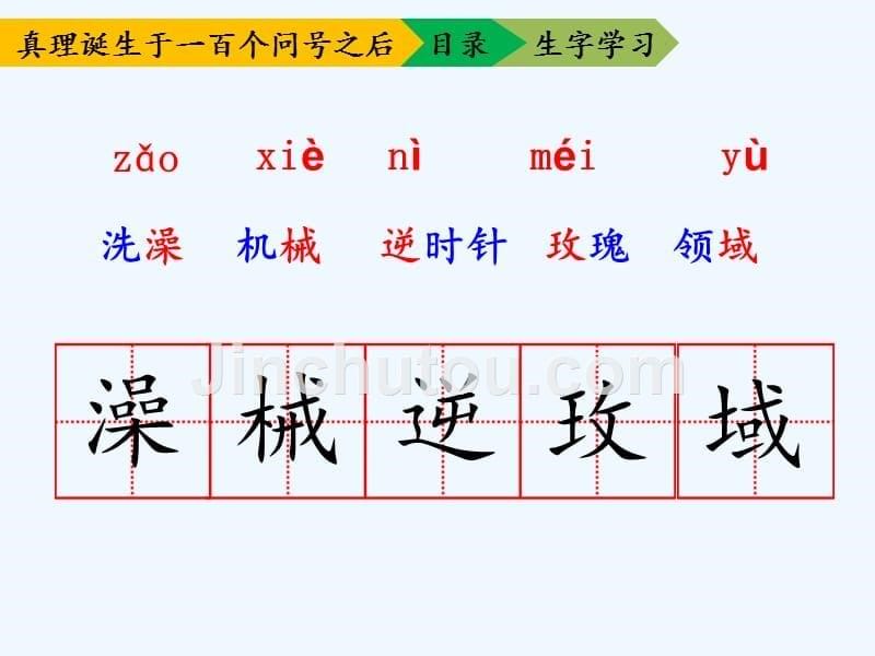 语文人教版六年级下册《真理诞生于一百个问号之后》课件（第一课时）_第5页