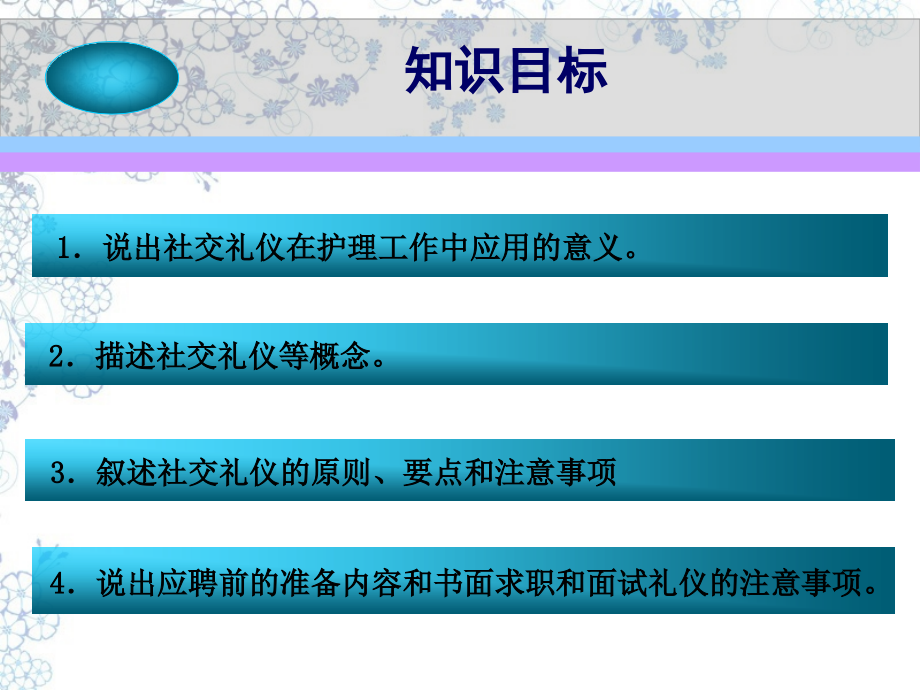 护理礼仪与人际沟通第3版全套配套课件高燕电子教案第五章社交礼仪及在护理工作中的应用_第4页