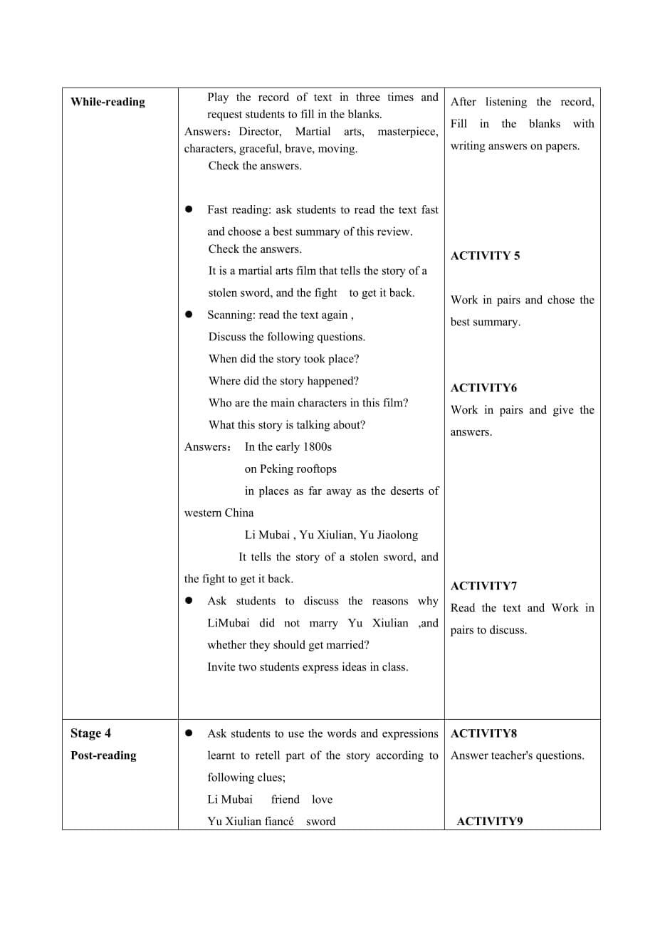 外研社英语必修二module6--reading-教案_第5页