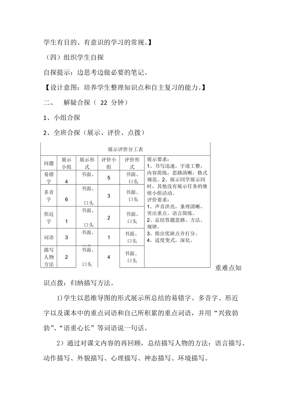 语文人教版五年级下册作家笔下的人复习课_第4页