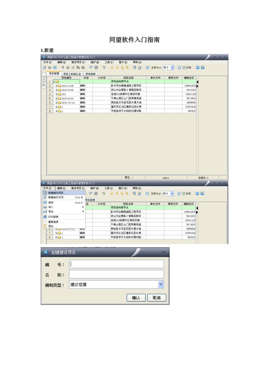 自编公路同望造价软件入门指南.doc_第1页