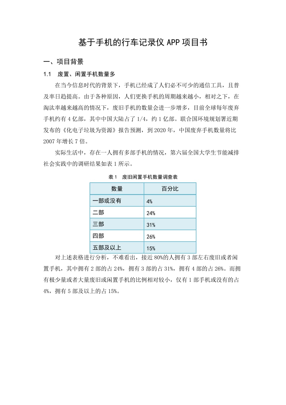 基于手机的行车记录仪app项目书_第1页