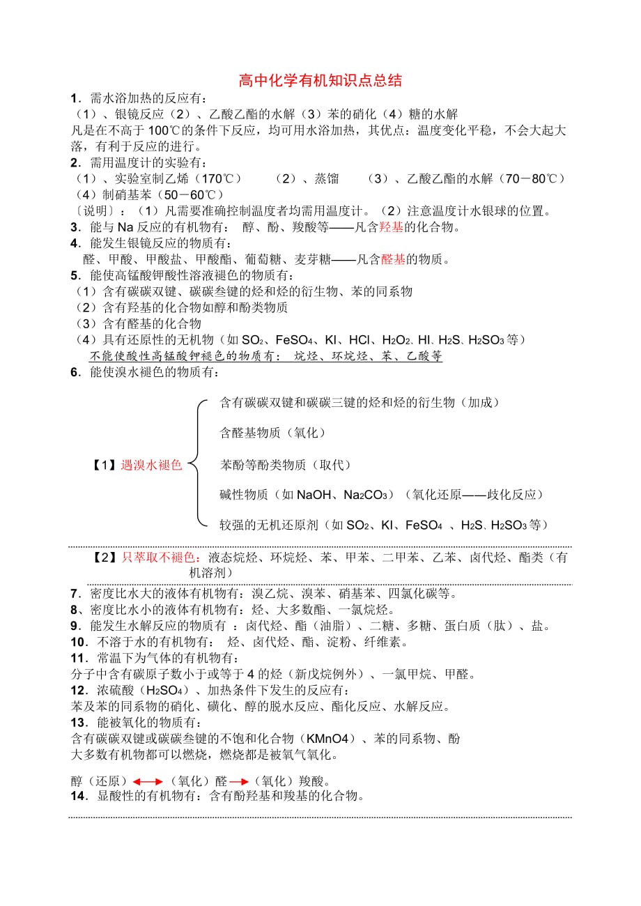 高中化学有机知识点总结.doc_第1页