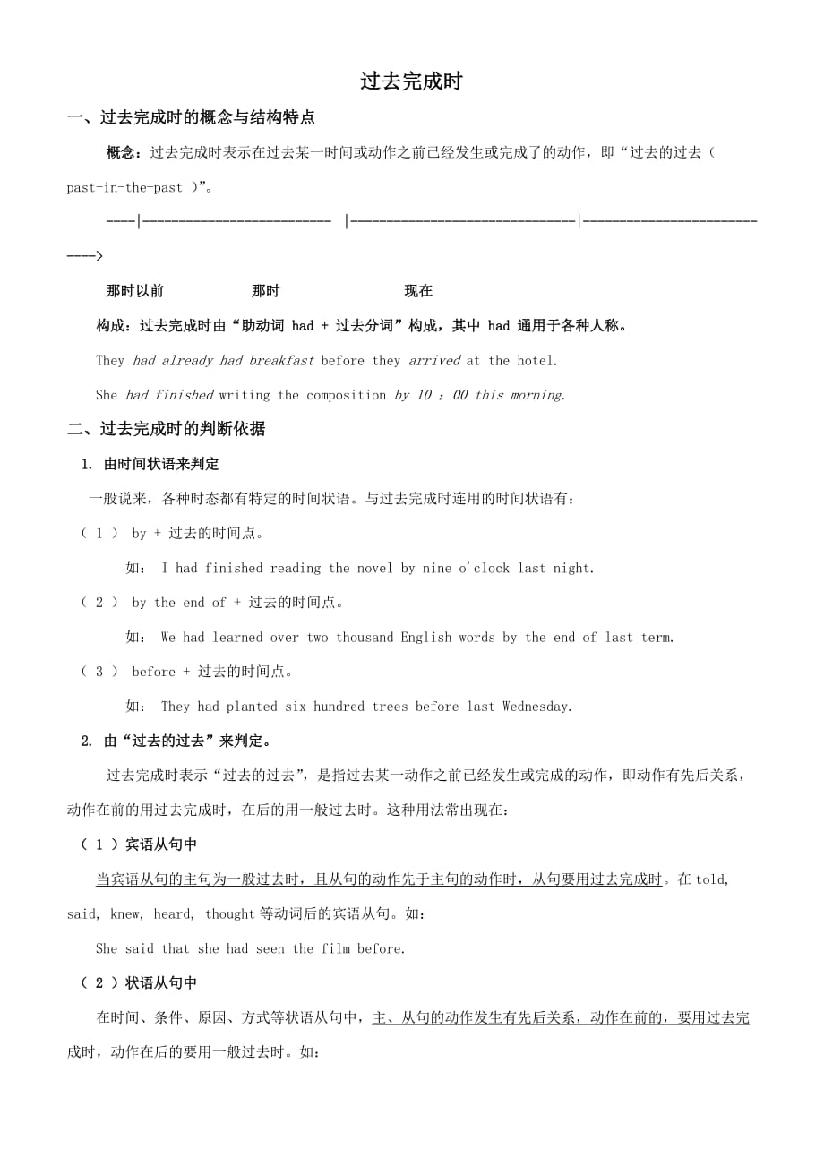 精华版过去完成时讲解.doc_第1页