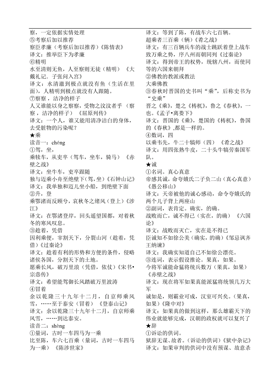 120个重点文言实词例析例句有翻译资料_第4页