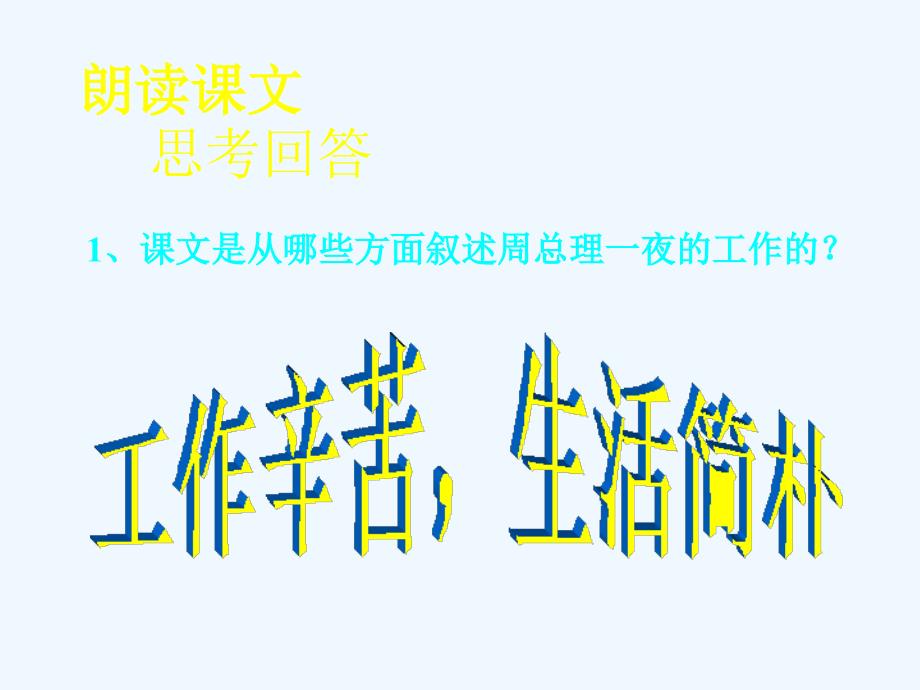 语文人教版六年级下册一夜的工作课件2_第3页