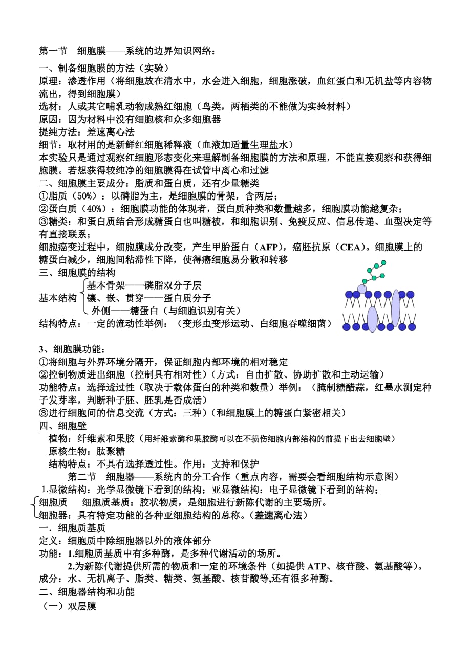 高一生物必修一第三章知识点总结.doc_第1页