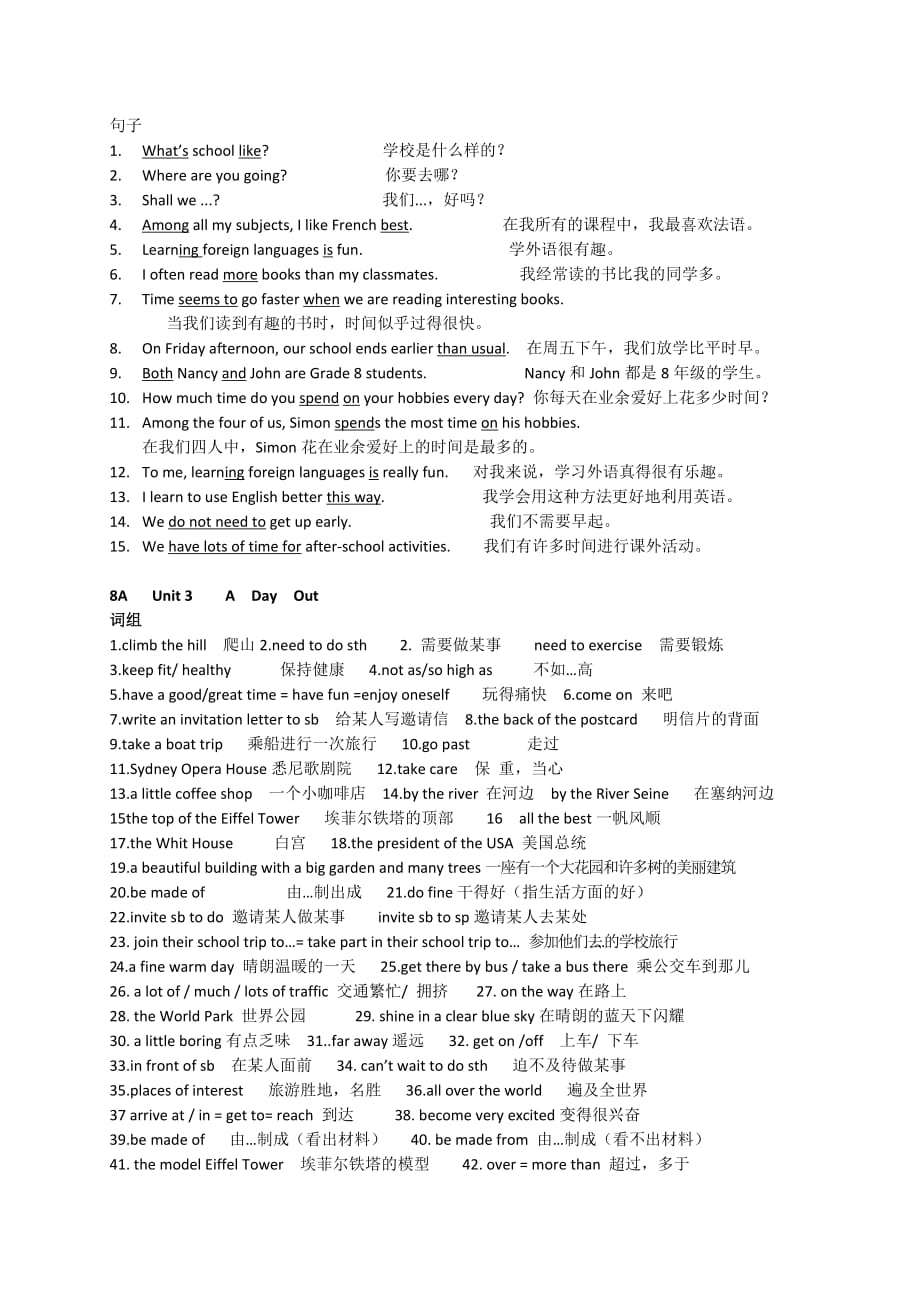 苏教版八年级上册unit-1-4-词组-句型.doc_第4页