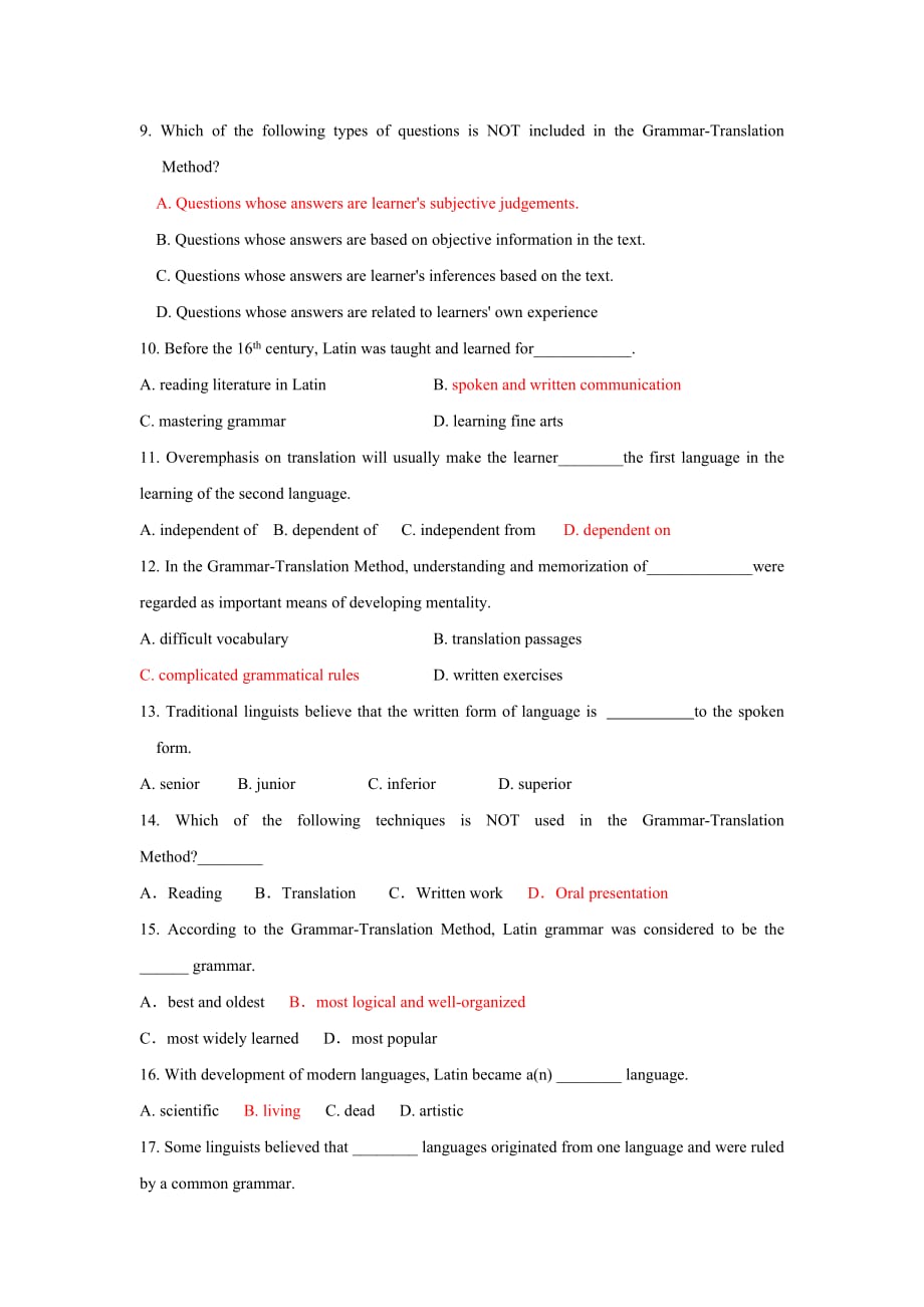 自考外语教学法第二章练习(含答案).doc_第2页