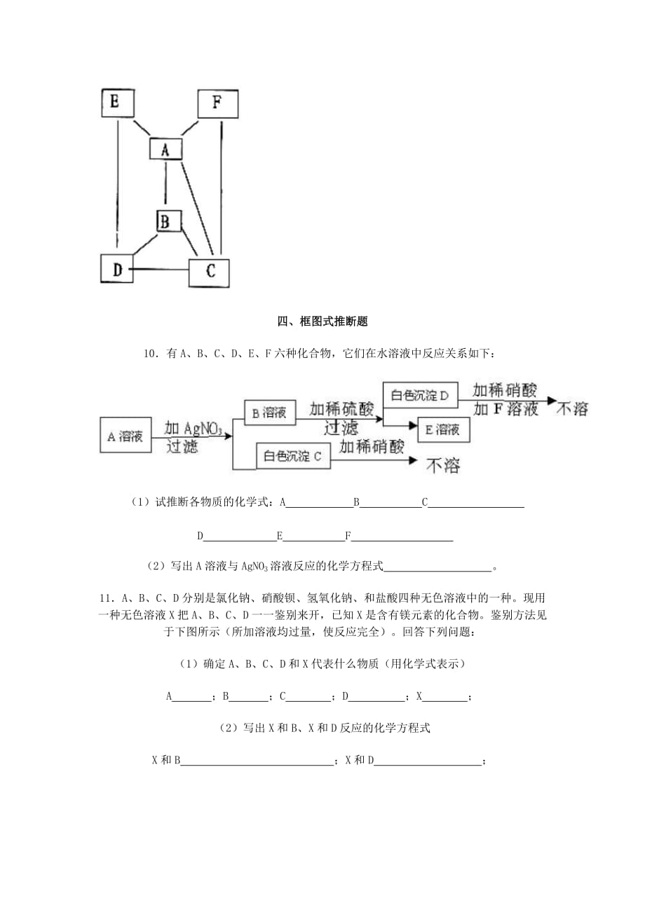 初三化学物质推断题专题(部分含答案)_第4页