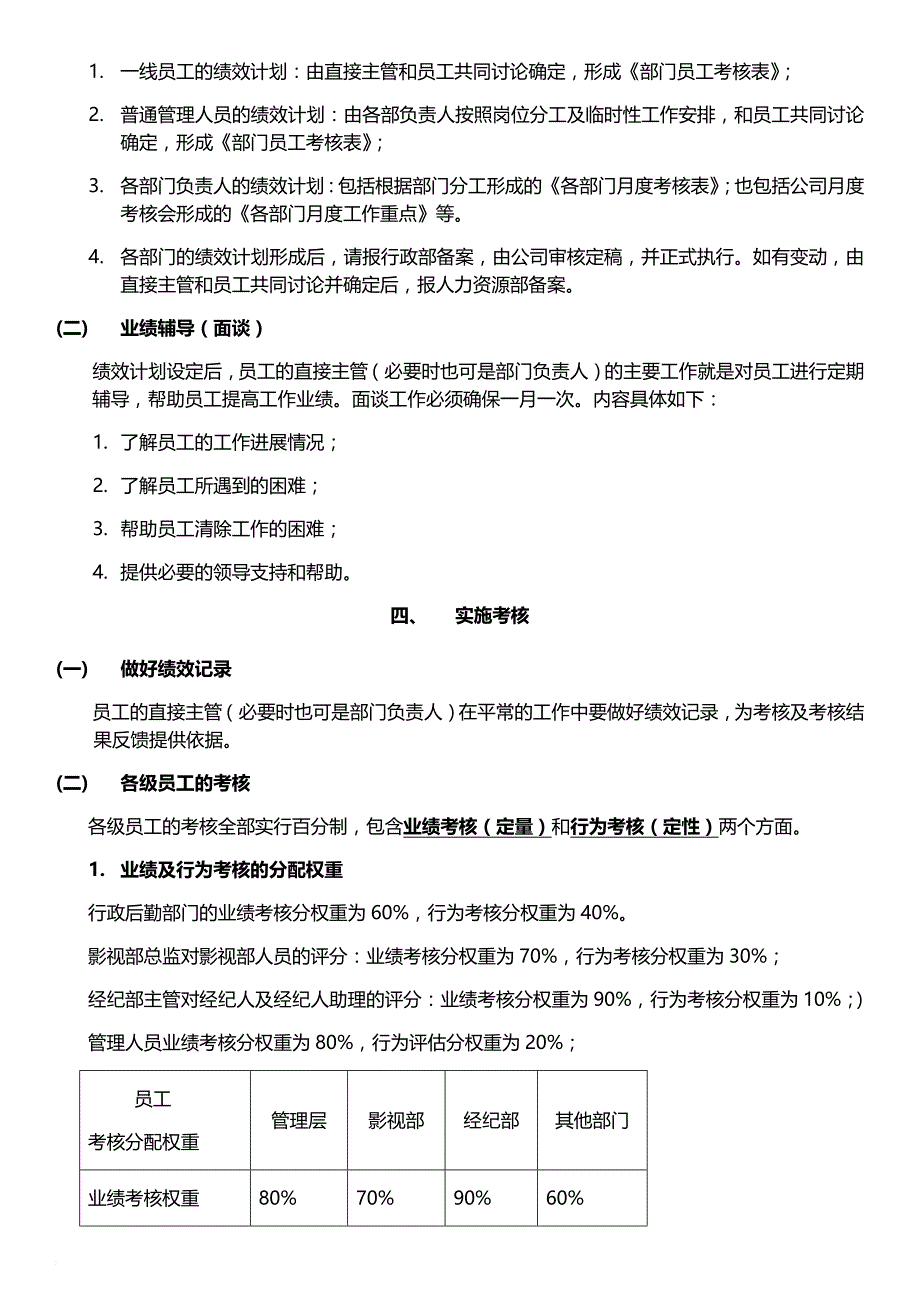 魔方传媒公司绩效考核管理制度(初稿稿).doc_第2页