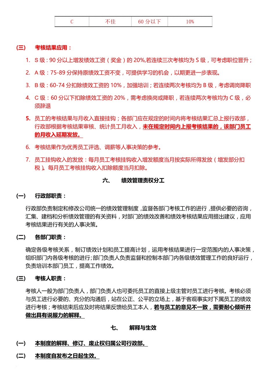 魔方传媒公司绩效考核管理制度(初稿稿).doc_第4页