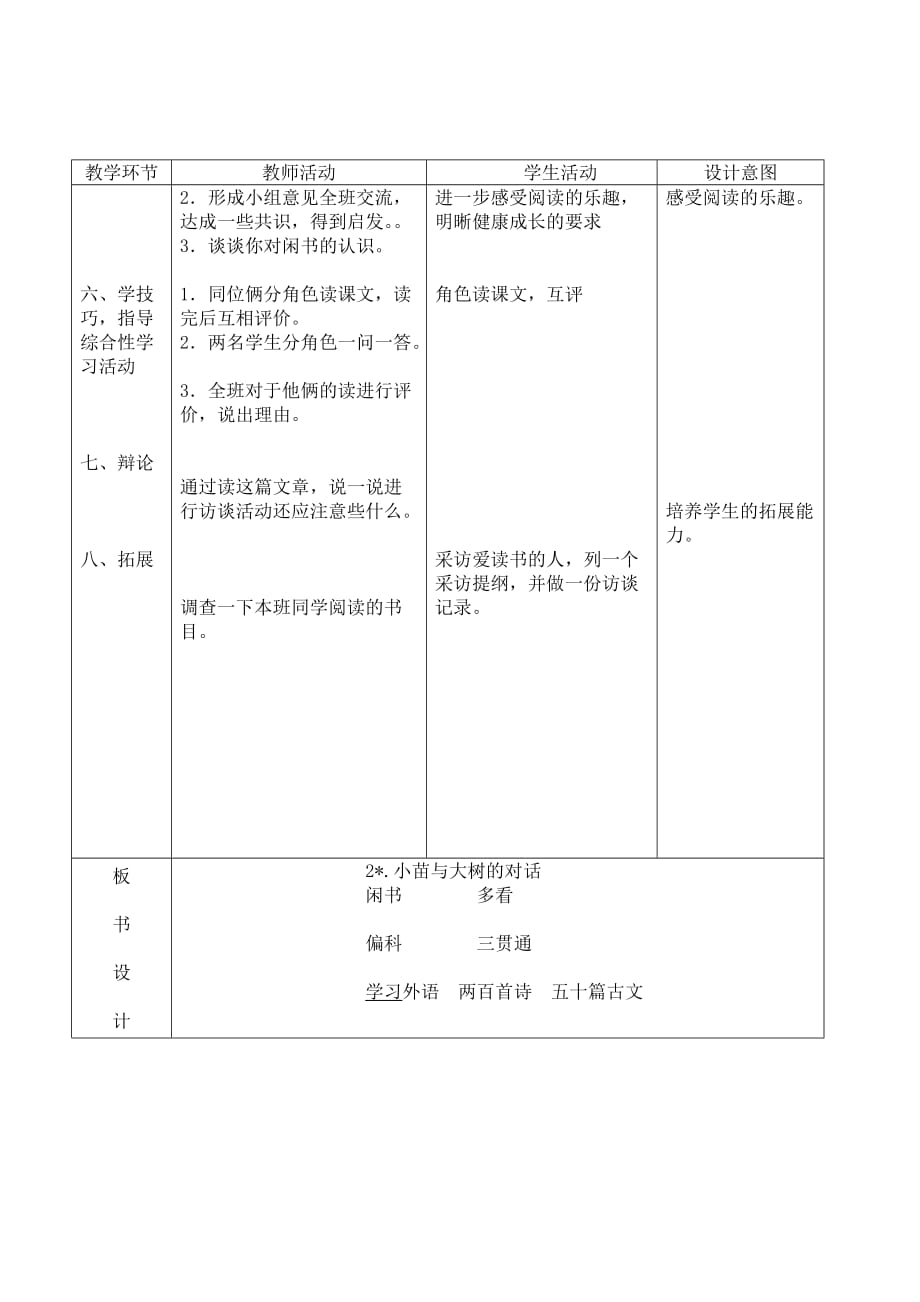 语文人教版五年级上册2　小苗与大树的对话_第2页