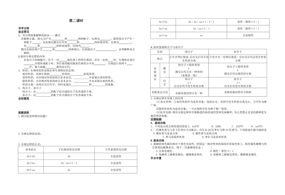 高中生物必修二学案改进版.doc_第3页