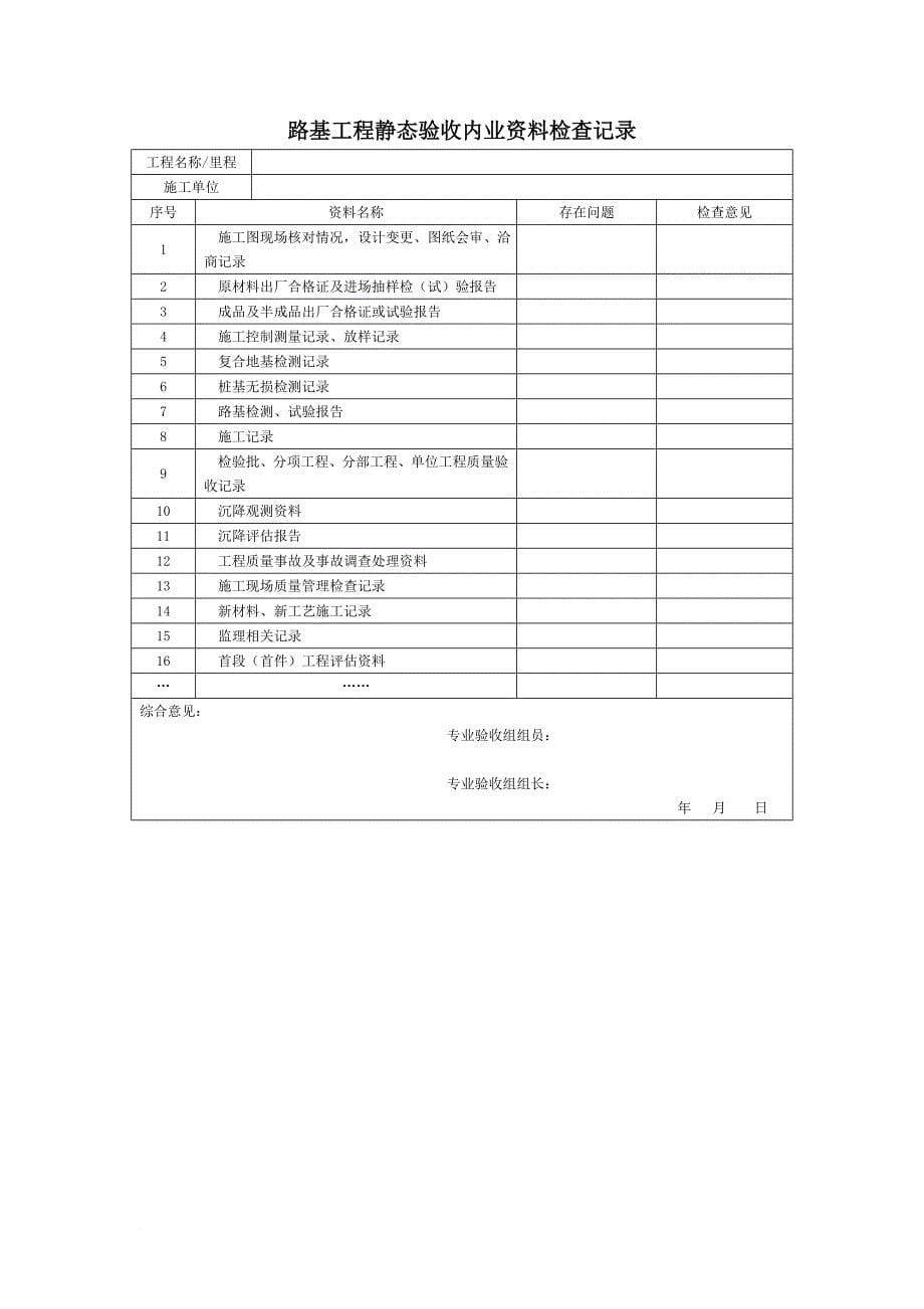 高速铁路工程静态验收所有附表.doc_第5页