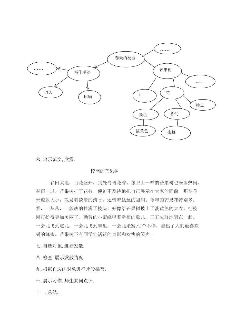 语文人教版四年级下册美丽的校园习作教学设计_第2页