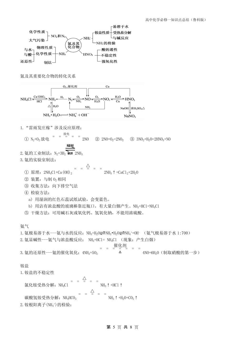 鲁科版-高中化学必修1知识点总结.doc_第5页