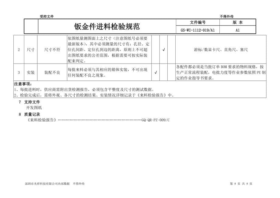 钣金件进料检验规范.doc_第5页