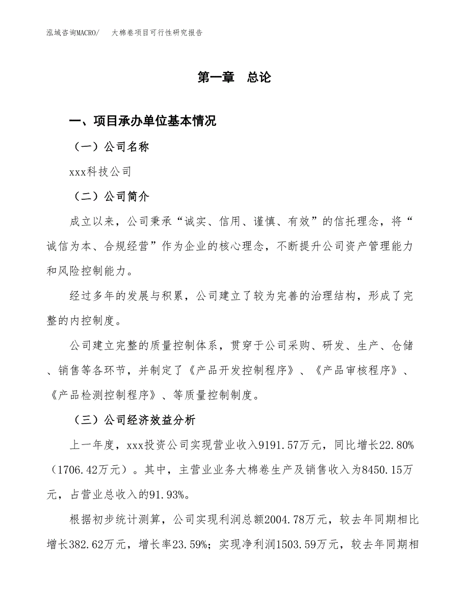 大棉卷项目可行性研究报告（总投资7000万元）（27亩）_第3页