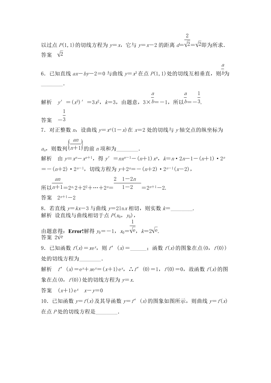 苏教版理2014届高三必备数学大一轮复习讲义18章配套课件课时检测导学案配套文档154份3.1导数的概念及其运算_第2页