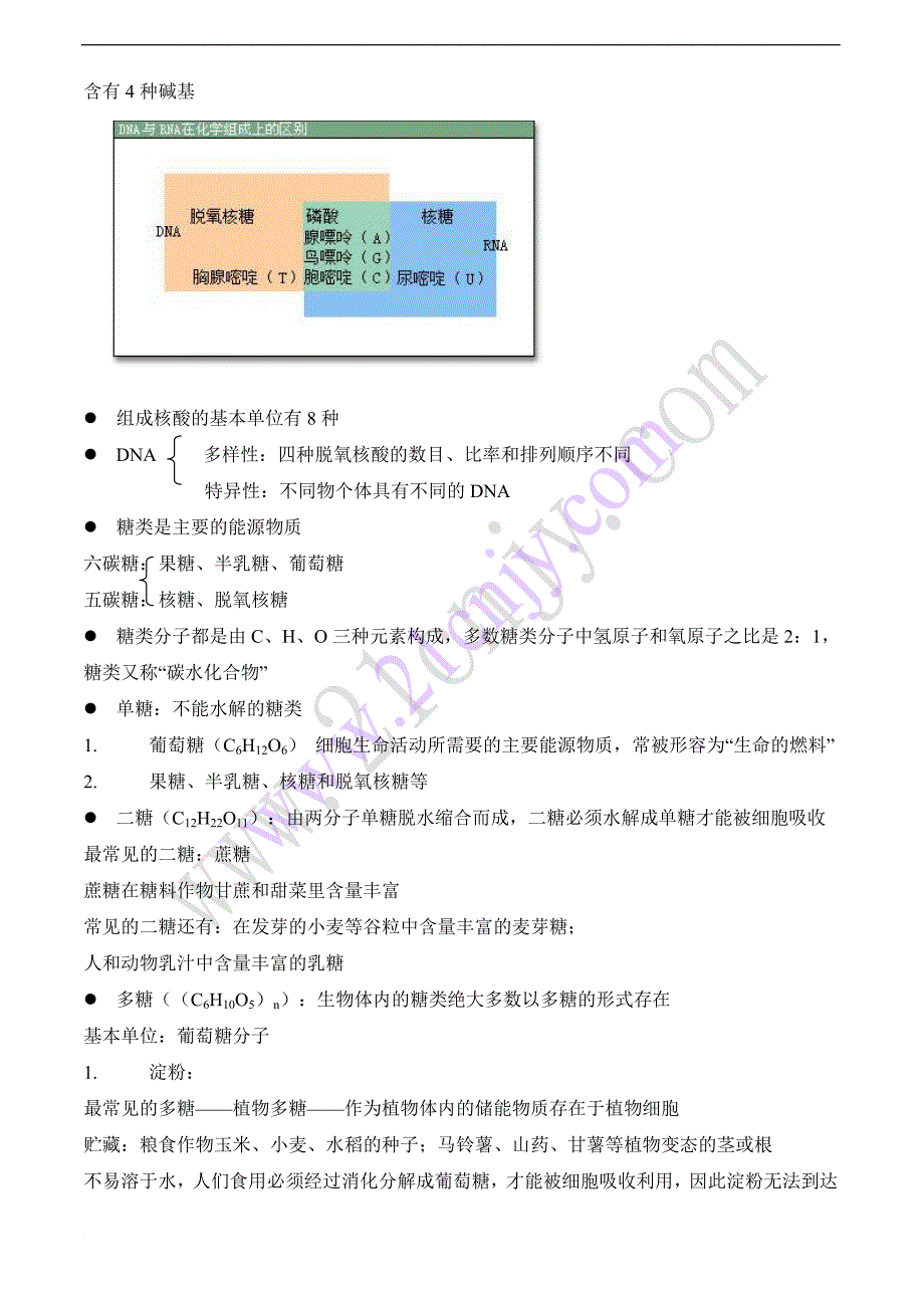 高一生物必修1《分子与细胞》知识点总结.doc_第4页