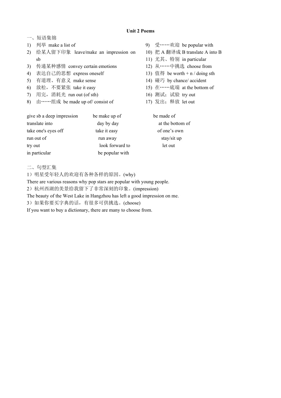 高中英语选修六-重点单词-短语-句型全总结.doc_第2页