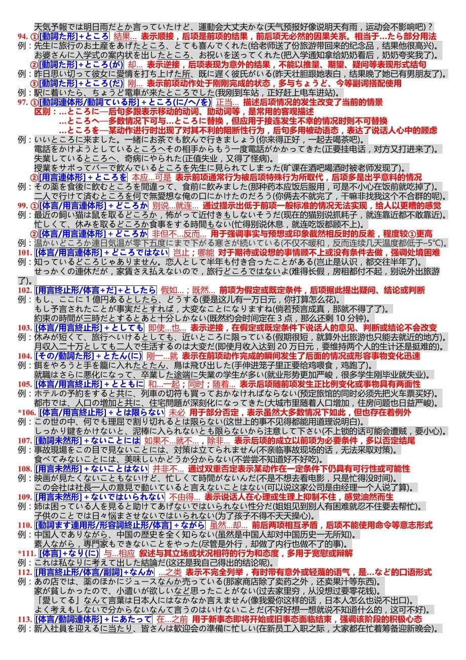 日本语能力试験n2级文法_第5页