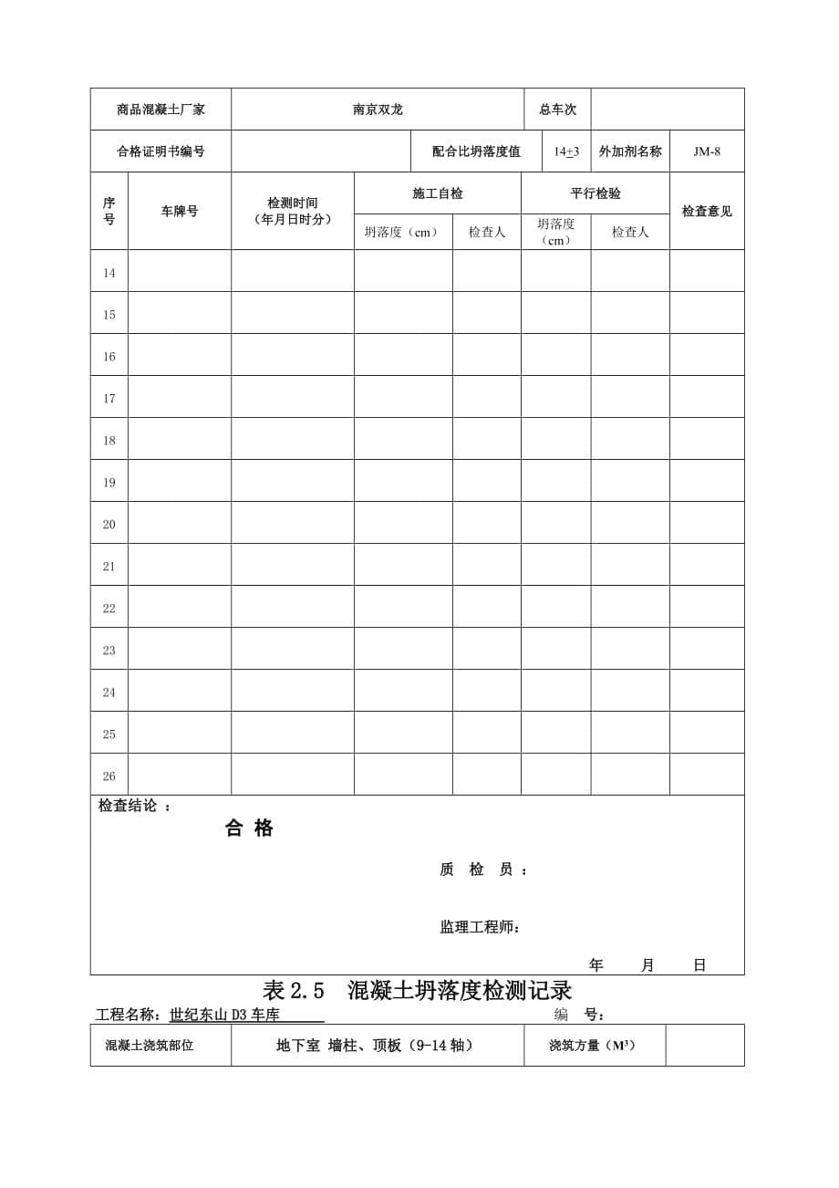 混凝土坍落度检测记录.doc_第5页