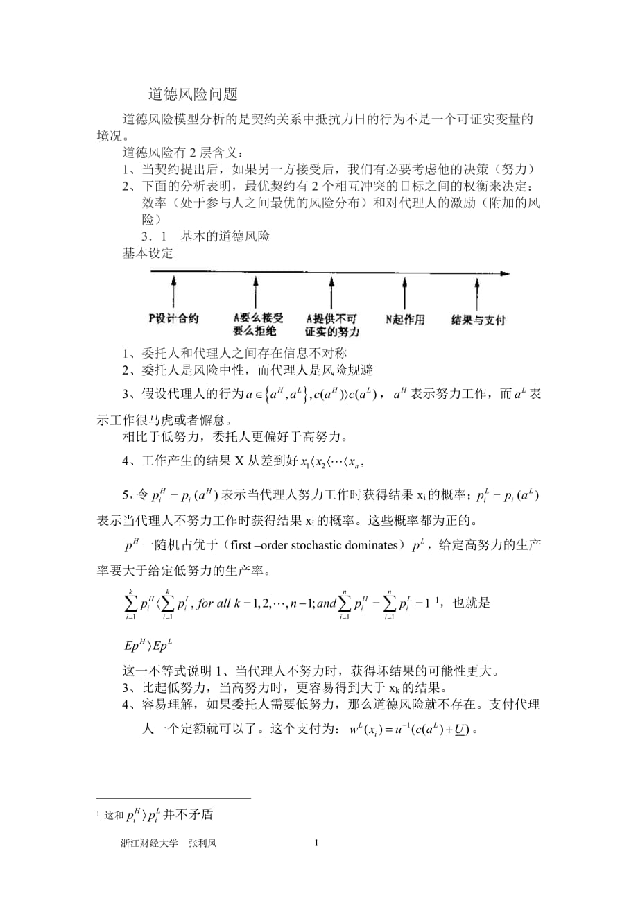 道德风险模型（课件）_第1页