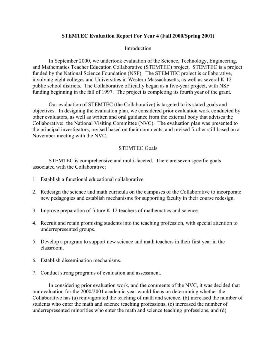 stemtec interim evaluation report for year(fall …_第5页