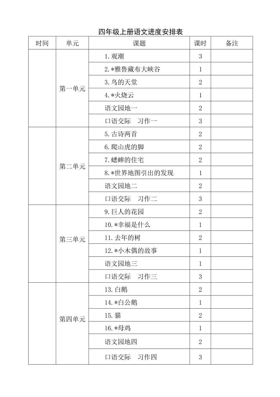 四年级语文上册先学后教案_第1页