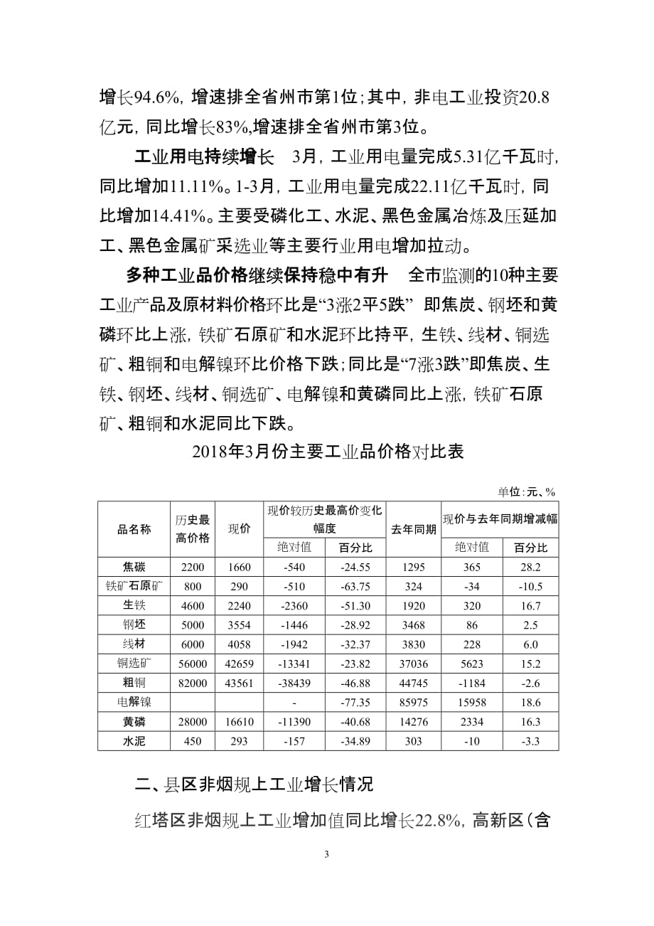 玉溪2018年一季度工业经济运行分析.doc_第3页