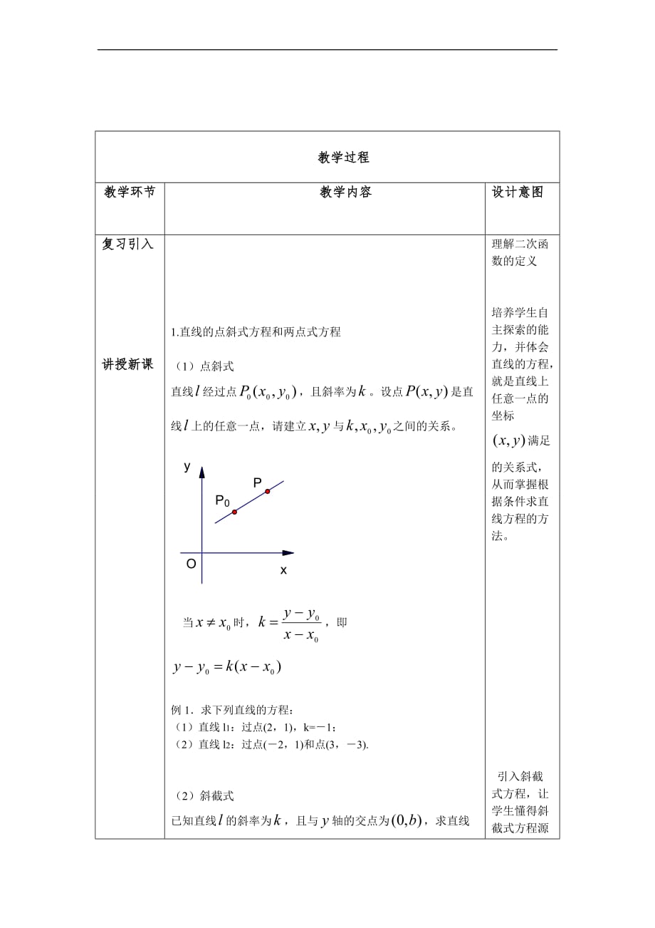 直线方程的几种形式教案.doc_第2页