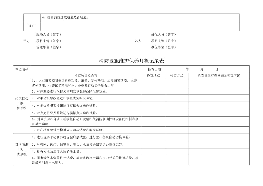 消防设施维护保养周检记录表.doc_第3页