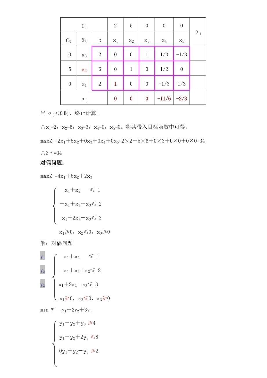 运筹学考试重点(精简后的)_第5页