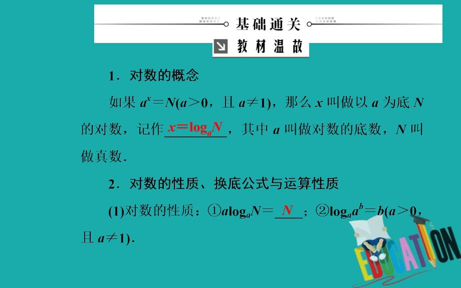 2020届高考数学（理科）总复习课件：第二章 第六节 对数与对数函数_第3页