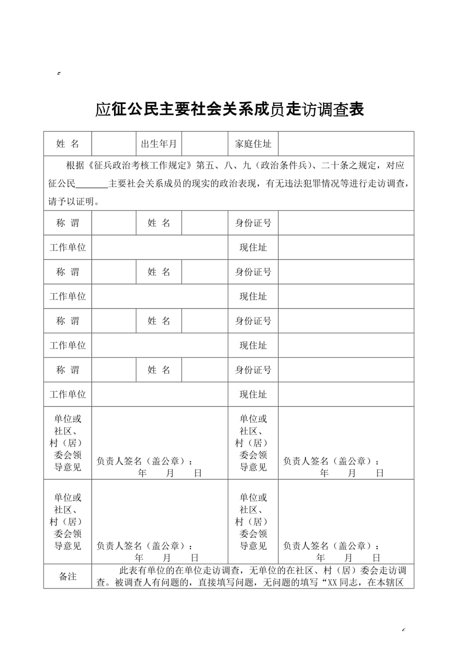 应征公民病史走访调查表_第3页