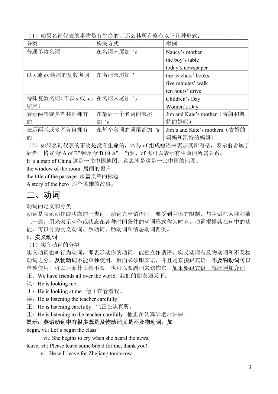 初中英语十大词性详解和练习资料_第3页