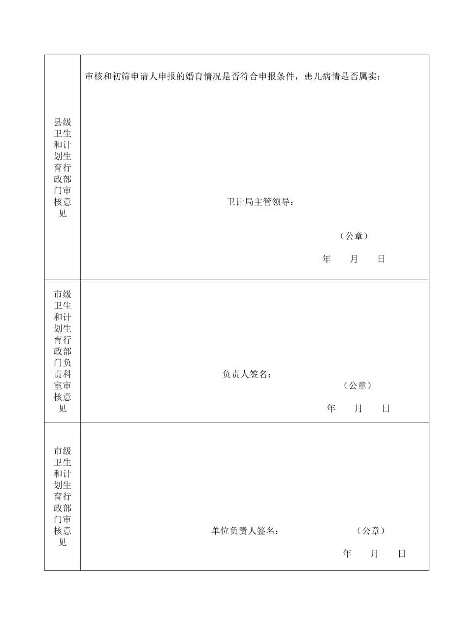 病残儿医学鉴定申请书(空表).doc_第5页