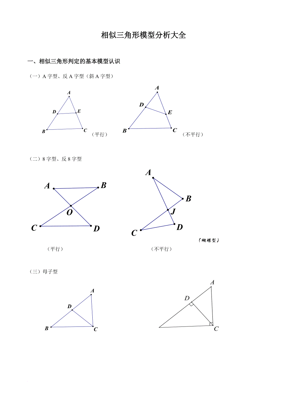 相似三角形模型分析大全(非常全面-经典).doc_第1页