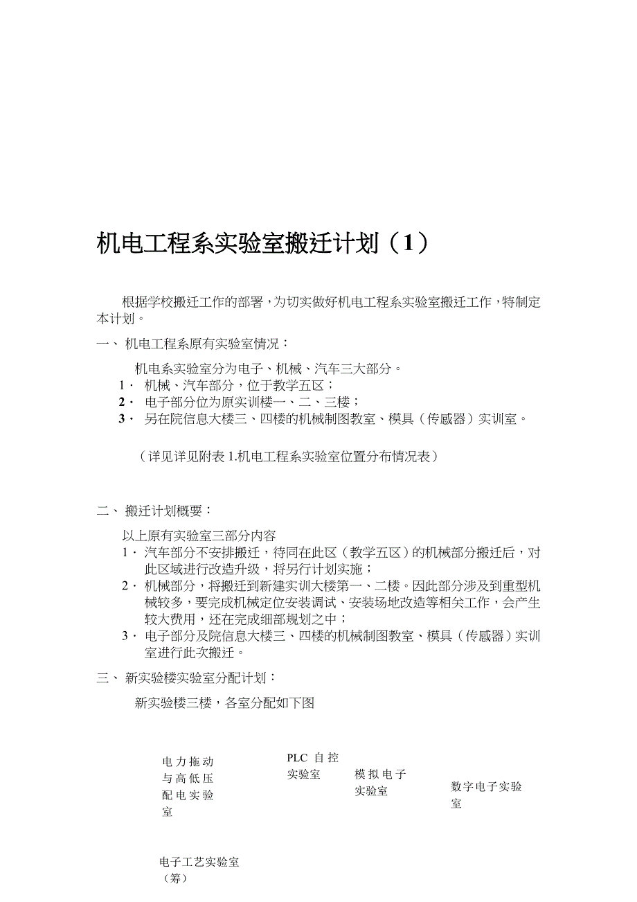 机电工程系实验室搬迁(1)[技巧]_第1页