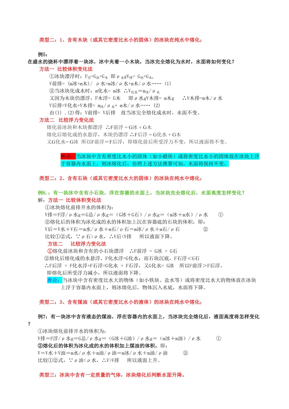 浮力专题：液面变化及其解题技巧(很全面、很详尽).doc_第4页